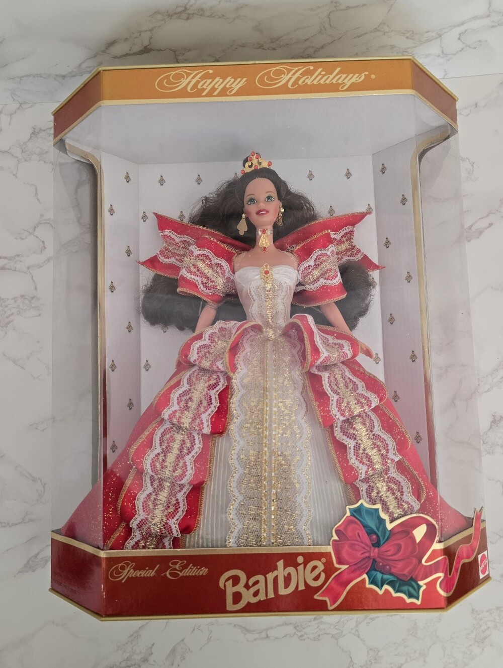 Barbie 1997 Special Edition Happy Holidays Collectible Fashion Doll - New in Box